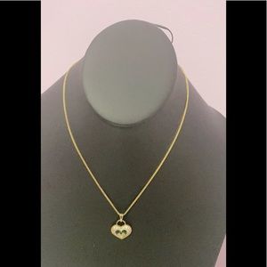 14K gold necklace with heart pendant